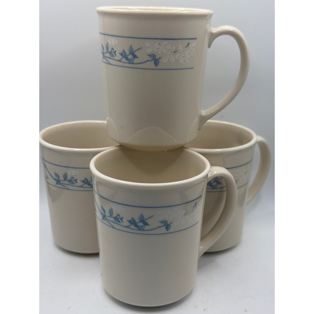 4-Vintage Corelle Corning Ware "FIRST OF SPRING" Tea Cups-Coffee Mugs